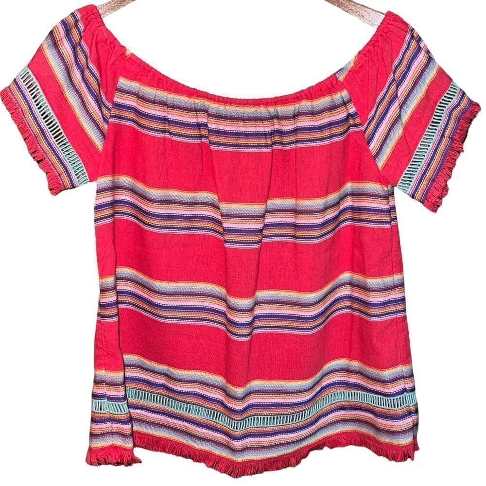 DRA Los Angeles anthropologie boho off shoulder blouse size medium‎